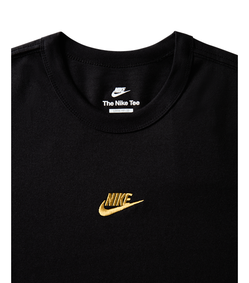 NIKE T-SHIRT SV/GULD SKÖLD - HERR