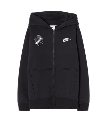 NIKE ZIPHOOD SVART/VIT SKÖLD - JUNIOR