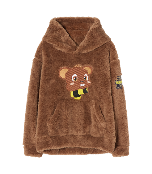 TEDDY HOODIE BRUN - JUNIOR